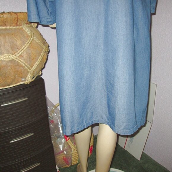 Vtg Embroidered Duster Cardigan Size M Pockets Kimono Bird Artsy Festival Y2K - Picture 11 of 11